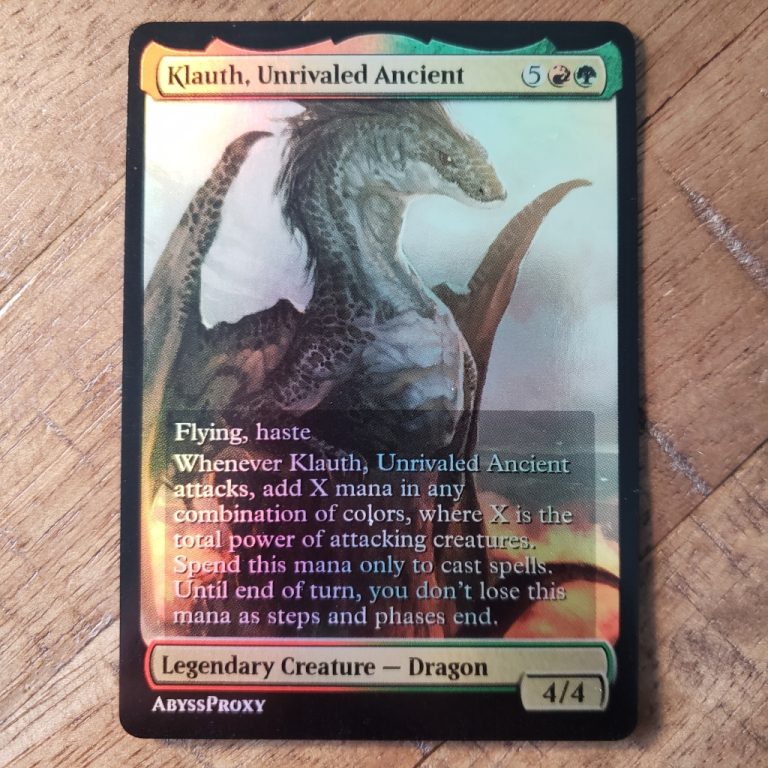 Klauth Unrivaled Ancient B Foil Mtg Abyss Proxy Shop Enhance