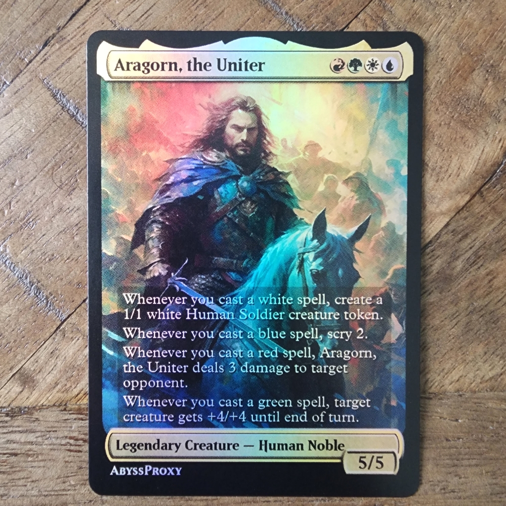 Aragorn The Uniter A Foil MTG Abyss Proxy Shop Enhance Your