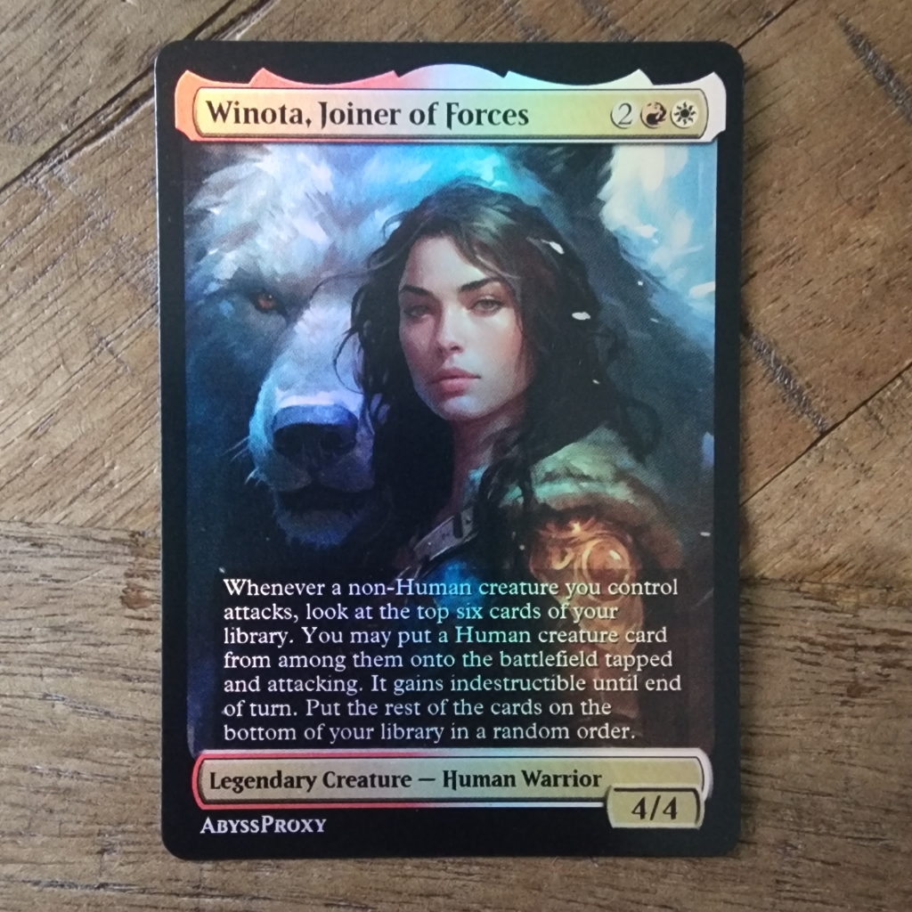 Winota Joiner Of Forces A Foil MTG Abyss Proxy Shop Enhance