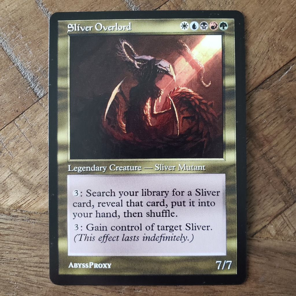 Sliver Overlord MTG Proxy Re-imagined Neon Vintage Fantasy 