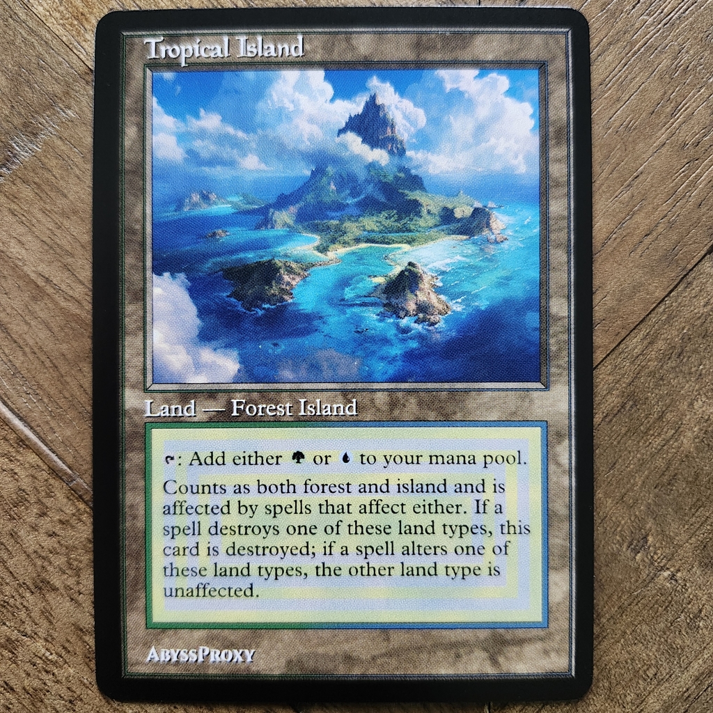 Tropical Island #A - MTG Proxy - Foil